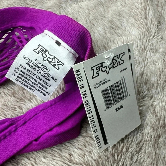 Womens Fox Racing HELLO! Bandeau Purple Top Size XS/S New - Picture 9 of 13